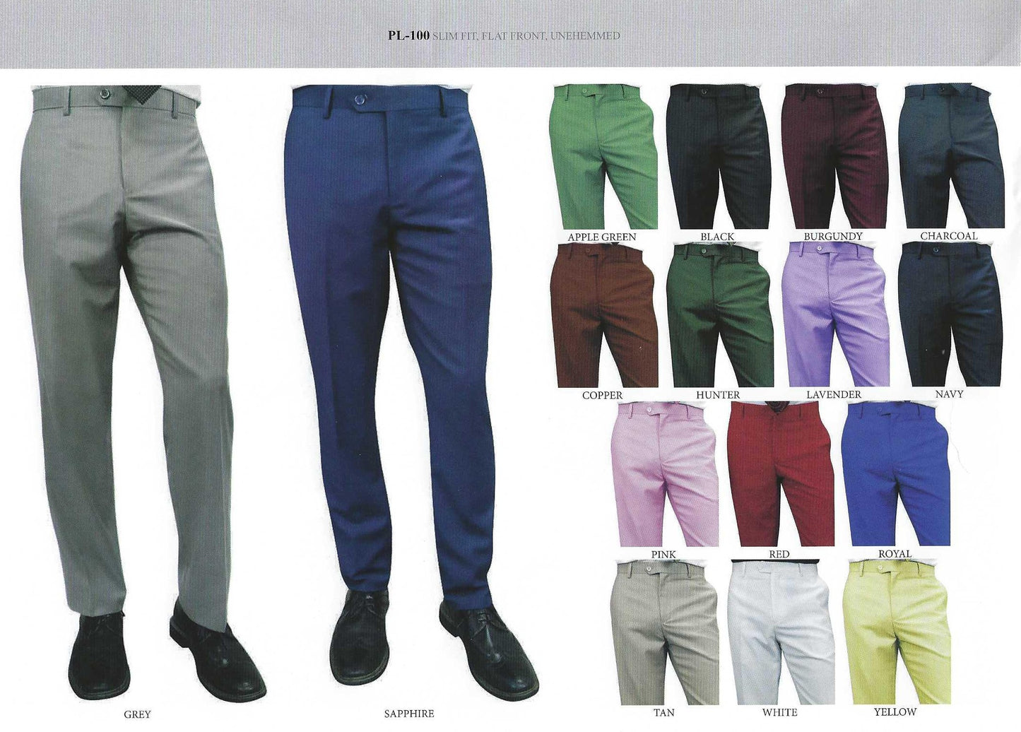 Slim Fit Open Inseam Flat Front Pants – Super 150’s Italian Fabric