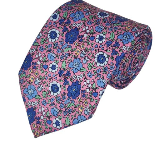 Romario Manzini Handcrafted Printed Tie – Multicolor Satin Weave Elegance
