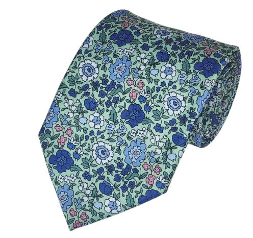 Romario Manzini Handcrafted Printed Tie – Multicolor Satin Weave Elegance